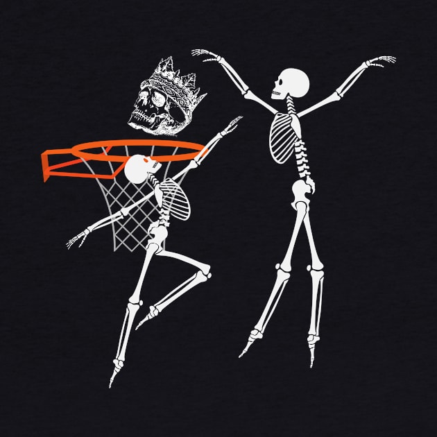 Skeleton Basketball Slam Dunk Skull by NostalgiaUltra